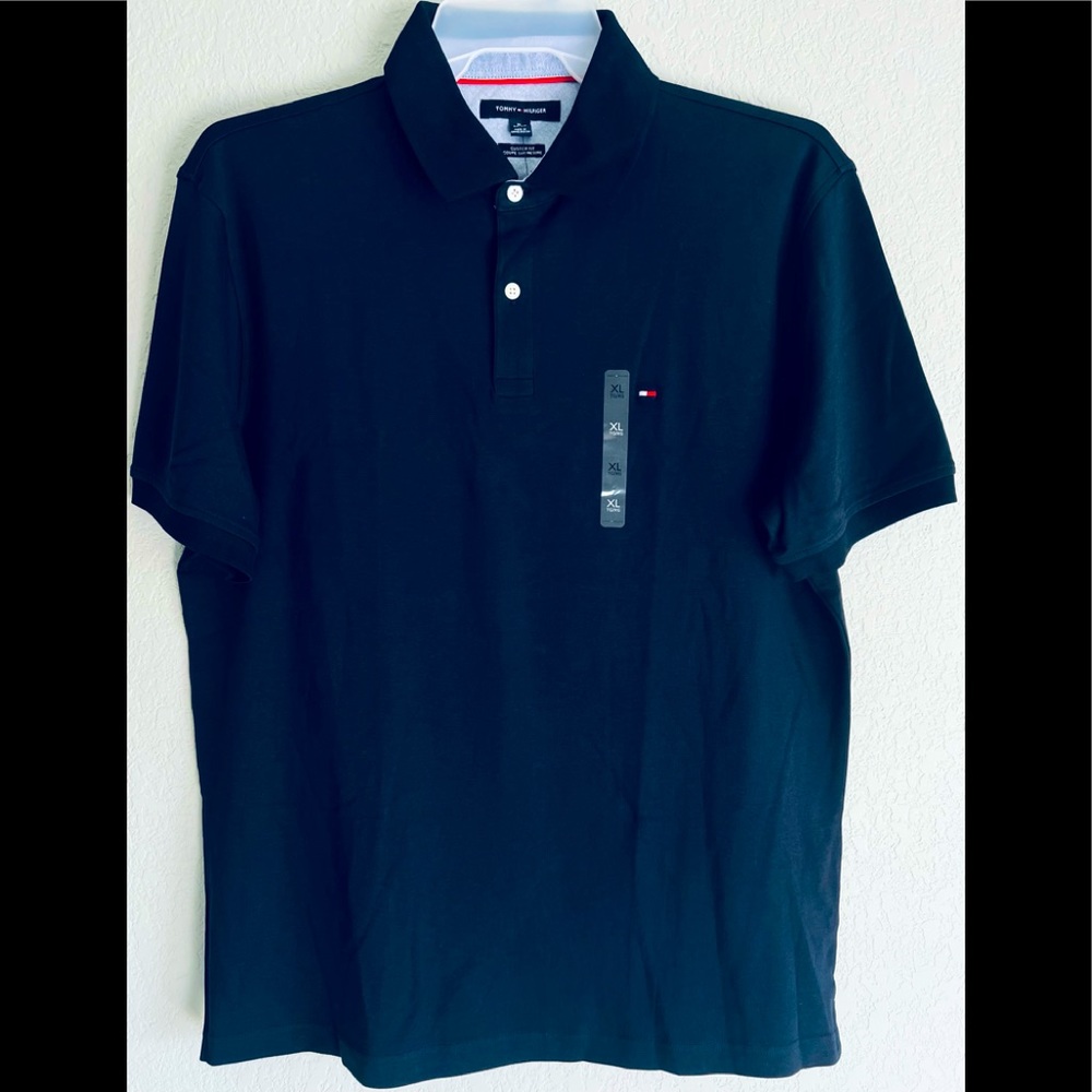 Tommy Hilfiger men’s polo , classic Navy, custom fit